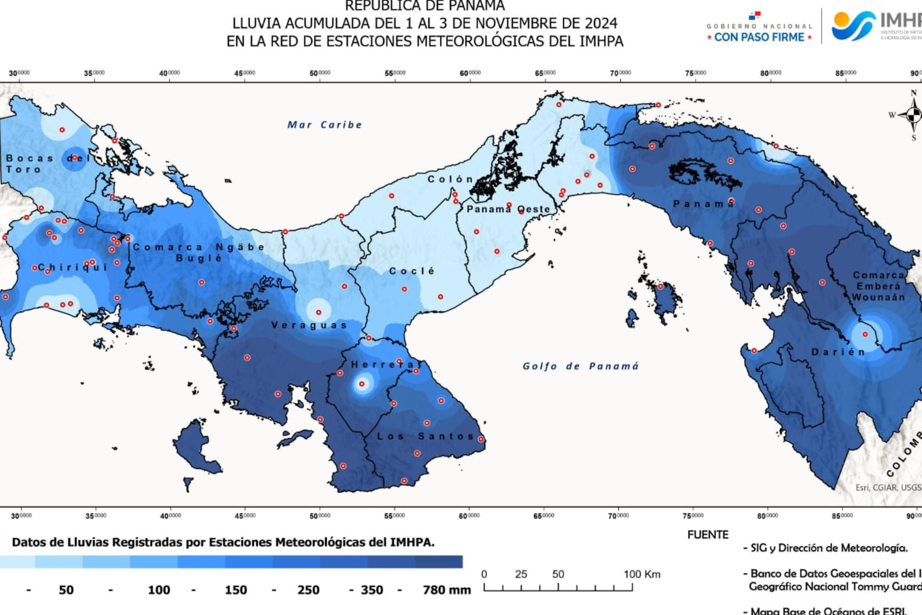 Lluvias superan el promedio de noviembre en solo tres días: saturación del suelo alcanza el 100 % en gran parte del país